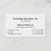 Paarse, mechanische technicus, stijlvolle Visiteka Visitekaartje (Achterkant)