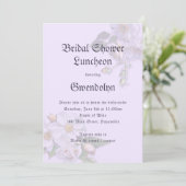 Paarse Medieval Vrijgezellenfeest Luncheon Uitnodi Kaart (Staand voorkant)