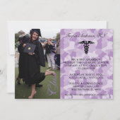 Paarse Medische RN School Afstuderen Aankondiging (Voorkant)