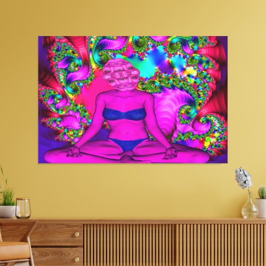 Paarse Meditatie Canvas Afdruk (Insitu (Woonkamer))