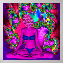 Paarse Meditatie Poster