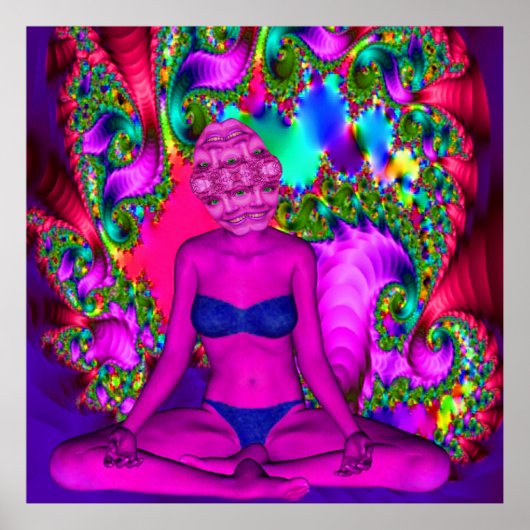 Paarse Meditatie Poster (Voorkant)