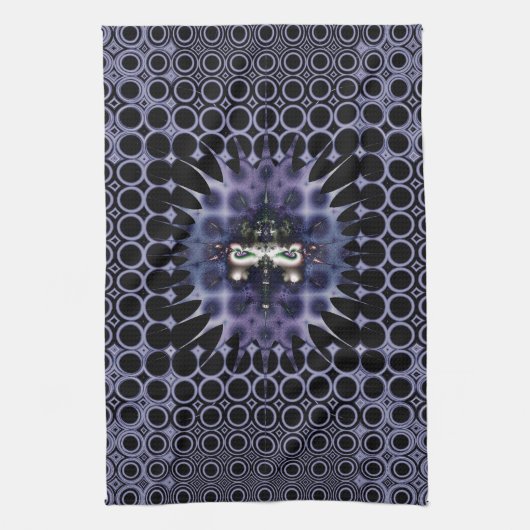 Paarse meditatie theedoek (Verticaal)