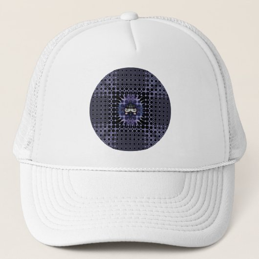 Paarse meditatie trucker pet (Voorkant)
