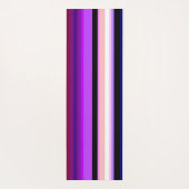 Paarse, meerkleurige verticale strepen Yoga Mat (Achterkant)