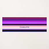 Paarse, meerkleurige verticale strepen Yoga Mat (Voorkant (horizontaal))