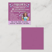 Paarse meid Visitekaartje (Voorkant / Achterkant)