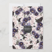 Paarse Meisje Gothic Halloween Baby shower Kaart (Achterkant)