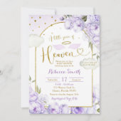 Paarse Meisje Klein Stukje van de Hemel Baby showe Kaart (Voorkant)