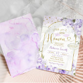 Paarse Meisje Klein Stukje van de Hemel Baby showe Kaart