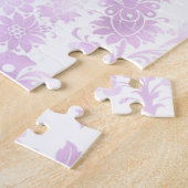 Paarse meisje met bloem legpuzzel (Zijkant)