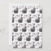 Paarse Meisje Spooky Ghost Halloween Baby shower Kaart (Achterkant)