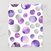 Paarse meisje teddy beer baby shower uitnodiging (Achterkant)