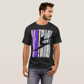 Paarse meisjes Dance Birthday Retro Silhouette Fan T-shirt (Voorkant volledig)