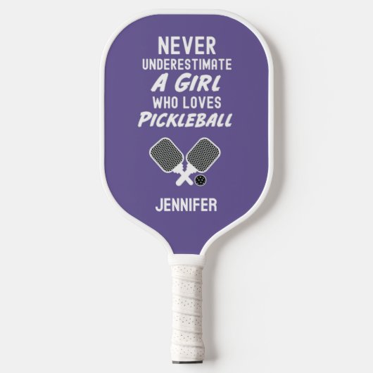 Paarse Meisje's Pickleball Paddle (Voorkant)