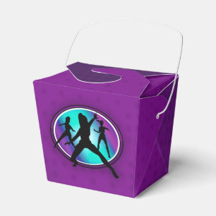 Paarse Meisjes Spion Party Favor Box Bedankdoosjes
