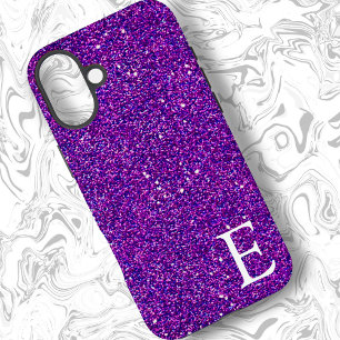 Paarse Meisjesachtige Gedrukte Glitters Stijlvol e iPhone 16 Plus Hoesje