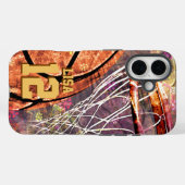 paarse meisjesbasketbal voor meisjes Case-Mate iPhone case (Achterkant (horizontaal))