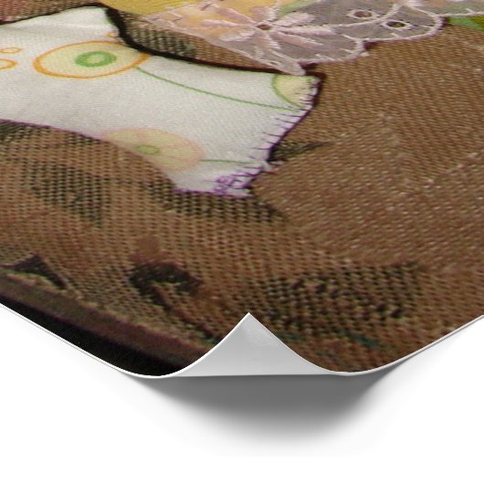 Paarse meisjeskamer lap pop kleurrijke speelgoedpo poster (Hoek)