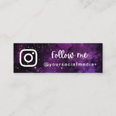 Paarse melkboeien volgen de QR-code voor sociale m Mini Visitekaartje (Voorkant)