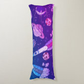 Paarse melkweg in de nachtproefbuis lichaamskussen (Voorkant Verticaal)