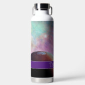 Paarse melkweg met planeten waterfles (Voorkant)