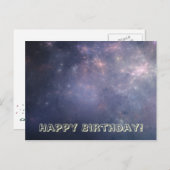 Paarse melkweg met sterren briefkaart (Voorkant / Achterkant)