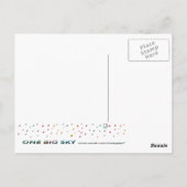 Paarse melkweg met sterren briefkaart (Achterkant)