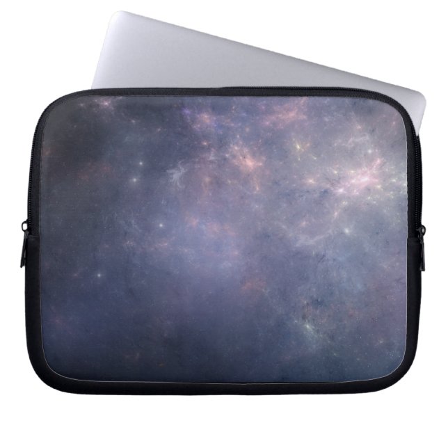 Paarse melkweg met sterren laptop sleeve (Voorkant)