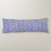 Paarse Memphis Patroon Body Pillow Lichaamskussen (Achterkant)