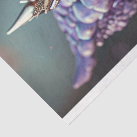 Paarse Mensen Eater Dragon Decoupage Tissuepapier (Detail)