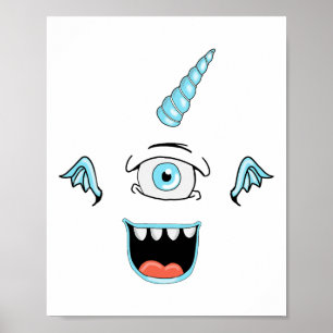 Paarse mensen eten Halloweenkostuum Poster