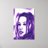 Paarse mensen portretteren originele kunst canvas afdruk (Voorkant)