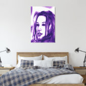 Paarse mensen portretteren originele kunst canvas afdruk (Insitu (Slaapkamer))