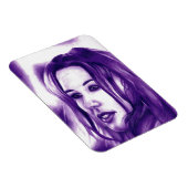 Paarse mensen portretteren originele kunst magneet (Rechterzijde)