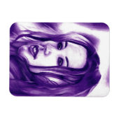 Paarse mensen portretteren originele kunst magneet (Horizontaal)