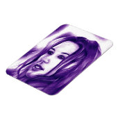 Paarse mensen portretteren originele kunst magneet (Linkerzijde)