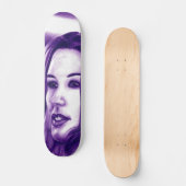 Paarse mensen portretteren originele kunst skateboard (Voorkant)