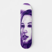 Paarse mensen portretteren originele kunst skateboard (Voorkant)