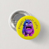 PAARSE MENSENETER RONDE BUTTON 3,2 CM (Voorkant /achterkant)
