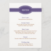 Paarse Menu Kaart, Caroline Wedding Collectie (Voorkant)