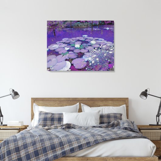 Paarse Meren Droom Canvas Afdruk (Insitu (Slaapkamer))