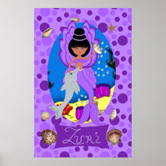 Paarse Merfaery en Dolphin Print