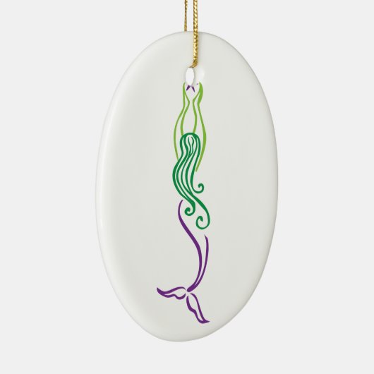 Paarse Mermaid Ornament (Rechts)