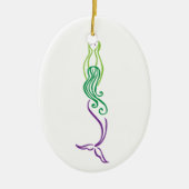 Paarse Mermaid Ornament (Voorkant)