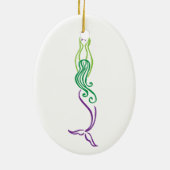 Paarse Mermaid Ornament (Achterkant)