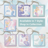 Paarse Mermaid Party Adventure Sleutelhanger
