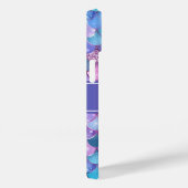 Paarse mermaid Scales Patroonnaam Monogram Case-Mate iPhone Case (Achterkant / Rechts)