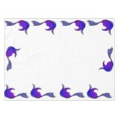Paarse mermaid Tail Tablecloth Tafelkleed (Voorkant (Horizontaal))