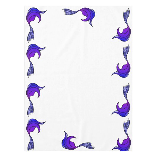 Paarse mermaid Tail Tablecloth Tafelkleed (Voorkant)